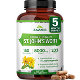 Zazzee Extra Strength St. John’s Wort Extract 150 capsules front view