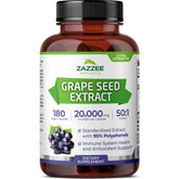 Zazzee Grape Seed Extract 180 Capsules front view