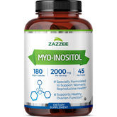 Zazzee Myo-Inositol Capsules 2000mg bottle front view