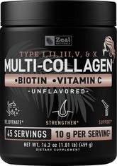 Zeal Naturals Multi Collagen Protein Powder 454g front view