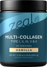 Zeal Naturals Multi Collagen Protein Powder 490g front view
