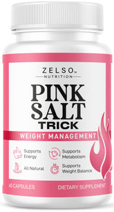 ZELSO Pink Salt Trick Capsules front view with bottle label