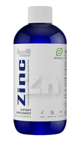Zemvelo Zinc Liquid Supplement 227g front view with label