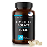 Zenavea L-Methylfolate 15mg 120 Capsules front view