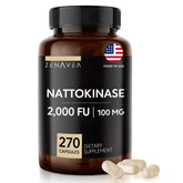 Zenavea Nattokinase 270 capsules bottle front view