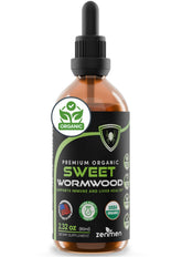 Zenmen Sweet Wormwood Liquid Extract front view with dropper