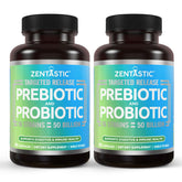 Zentastic Probiotic Supplement front view with capsule bottle