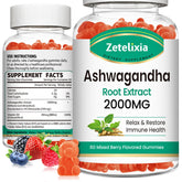 Zetelixia Ashwagandha Gummies front view packaging