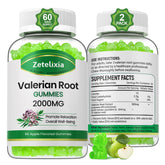 Zetelixia Valerian Root Gummies front view with apple flavour