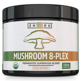 ZHOU Mushroom 8-Plex Organic Powder front view packaging