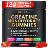 ZyterX Creatine Monohydrate Gummies bottle front view with strawberry flavour
