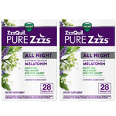 ZzzQuil Melatonin Sleep Aid 2mg bi-layer tablets front view