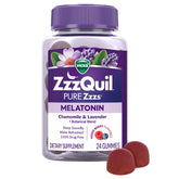ZzzQuil Pure Zzzs Melatonin Gummies front view packaging