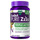 ZzzQuil Pure Zzzs Triple Action Melatonin Gummies 240g front view
