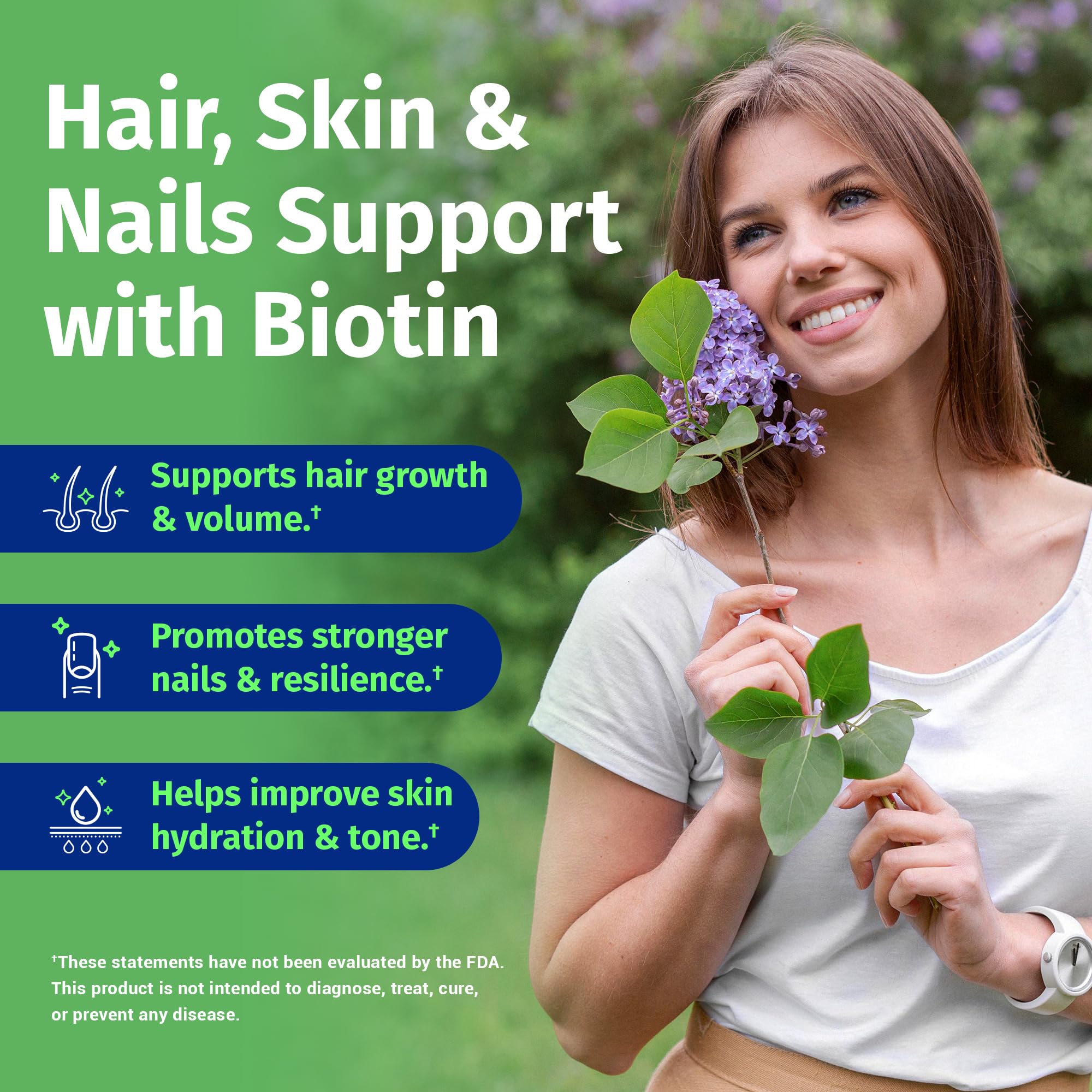 1 Body Advanced Hair Skin and Nails Vitamins side view
