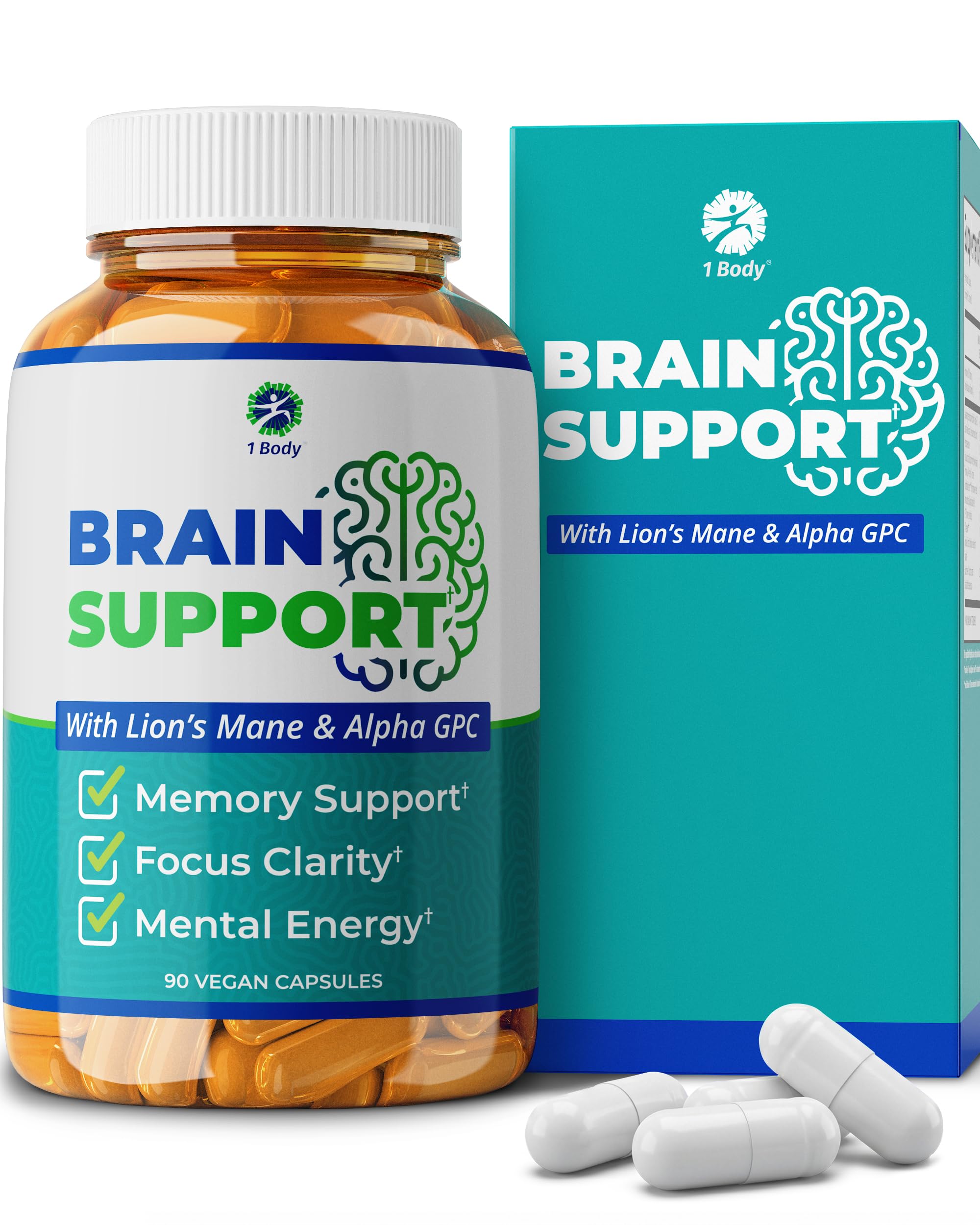 1 Body Memory Support Capsules bottle front view