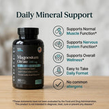 100 Supps Magnesium Citrate 500mg supplement back view