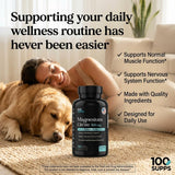 100 Supps Magnesium Citrate 500mg supplement with measuring spoon