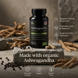 100 Supps Organic Ashwagandha Powder 1200mg bottle with label