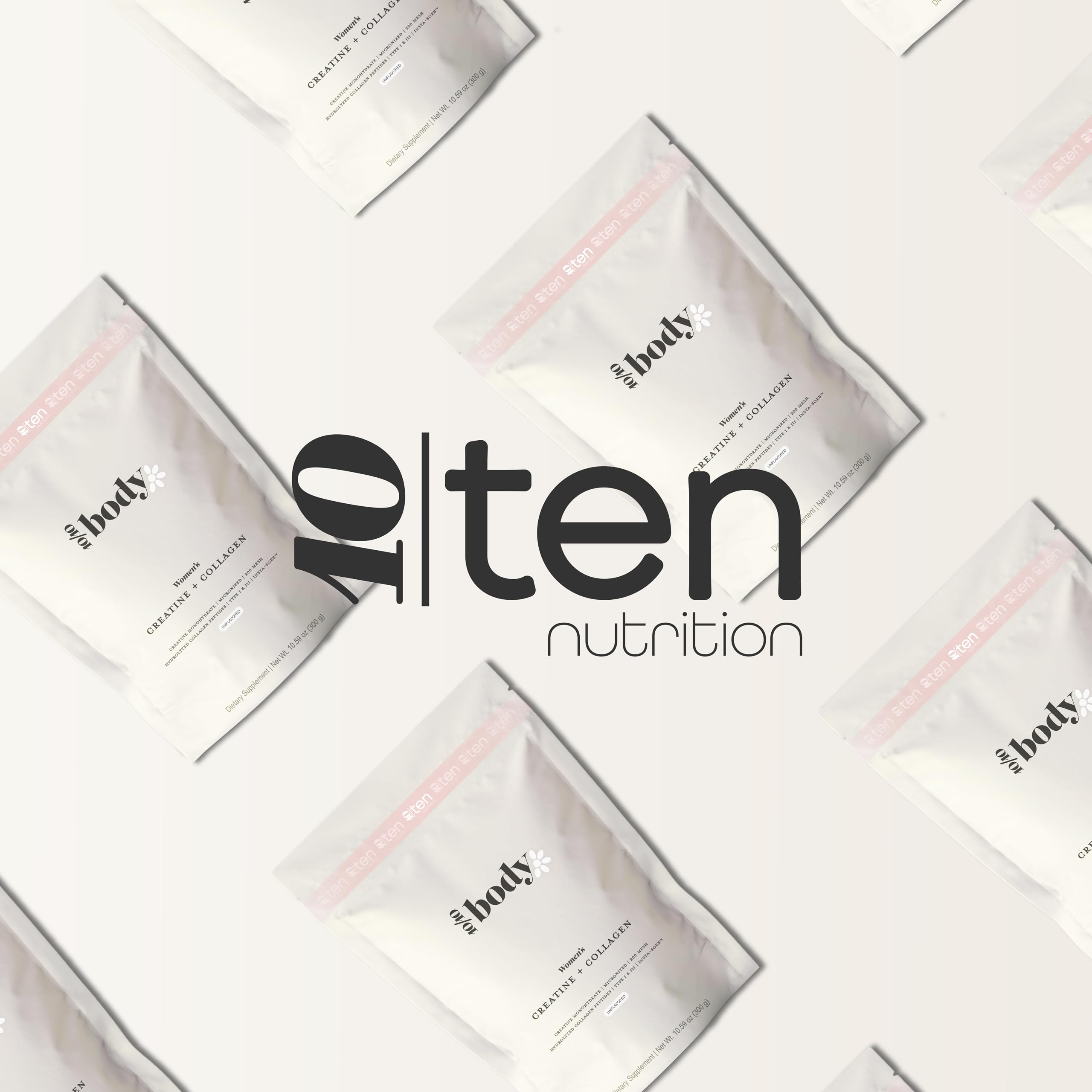 10Ten Nutrition Creatine + Collagen Powder 300g in smoothie