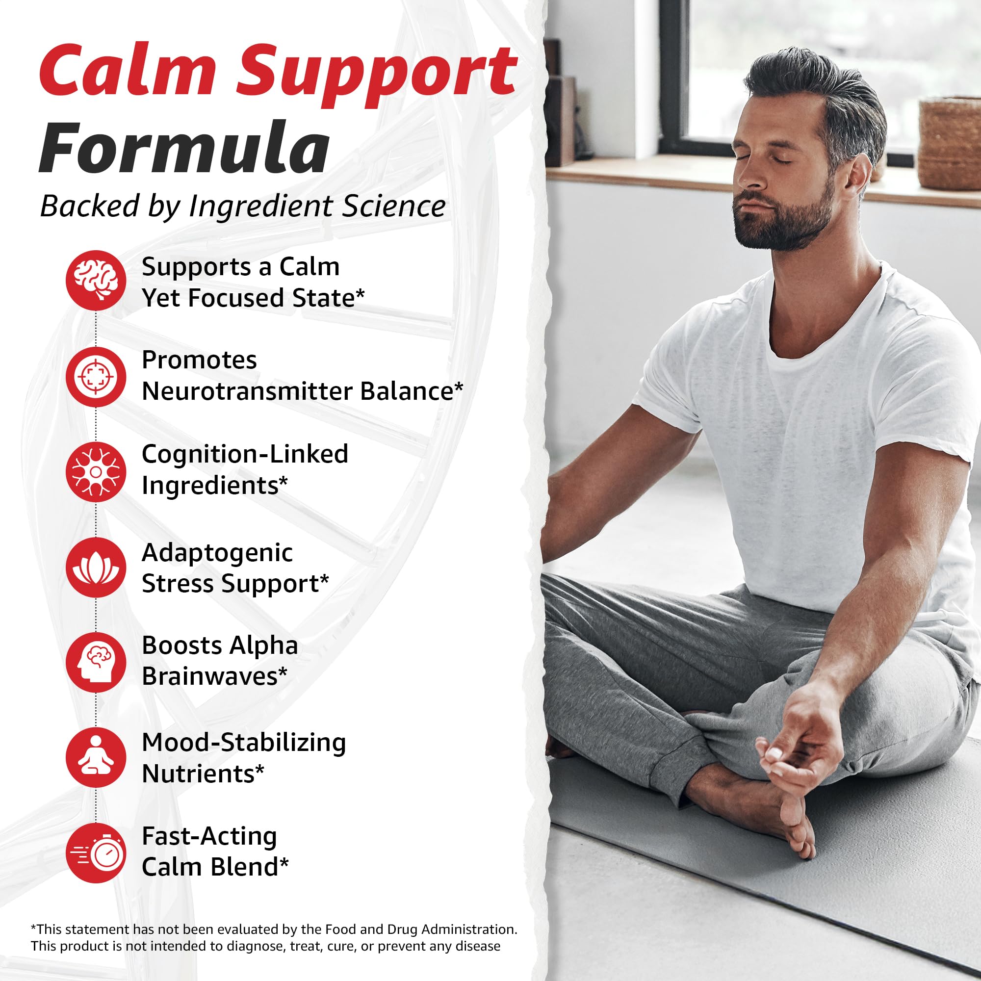 10X Health System Calm Drops 30ml back label