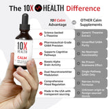 10X Health System Calm Drops 30ml bottle with dropper