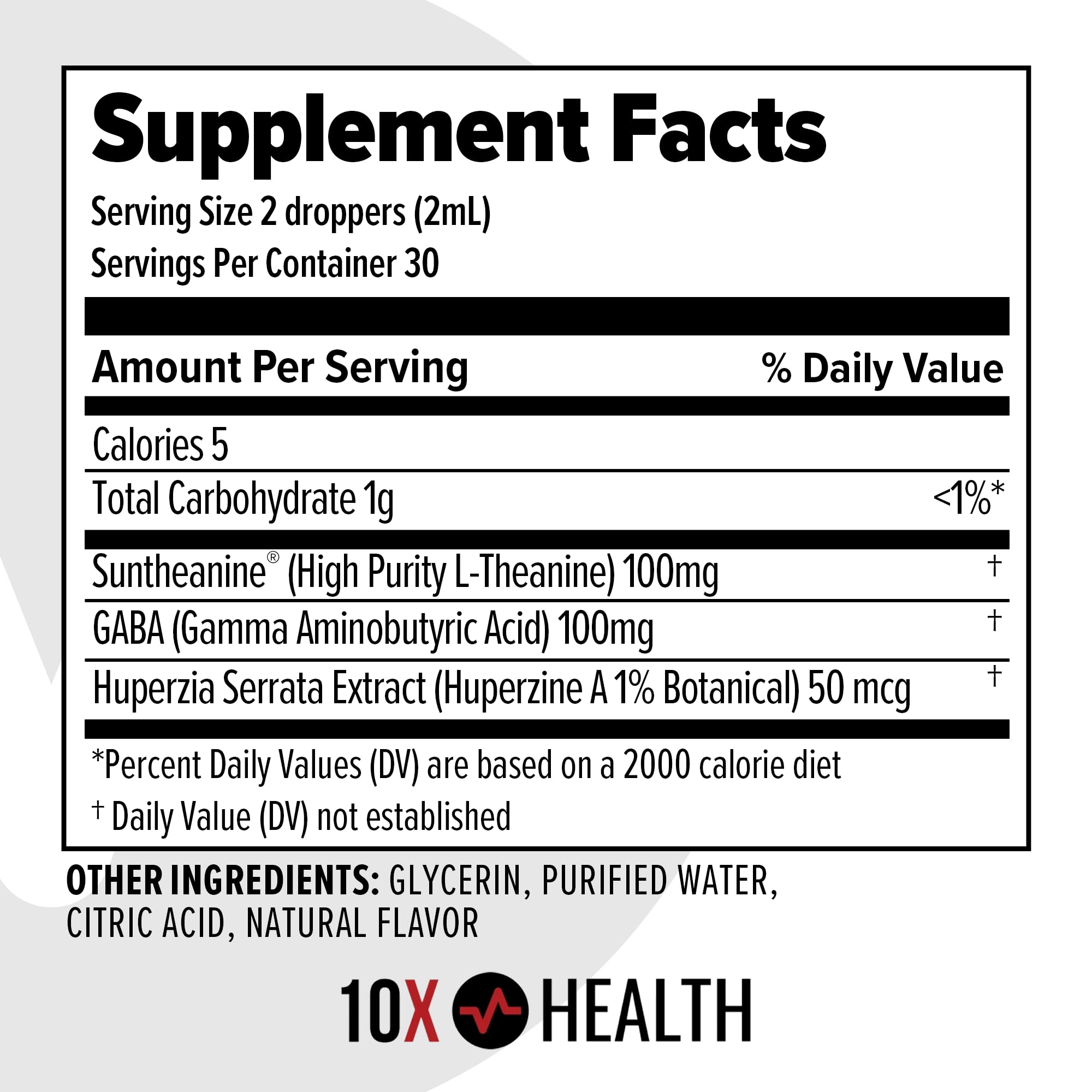 10X Health System Calm Drops 30ml packaging