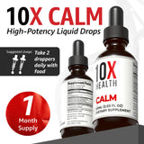 10X Health System Calm Drops 30ml with ingredients list