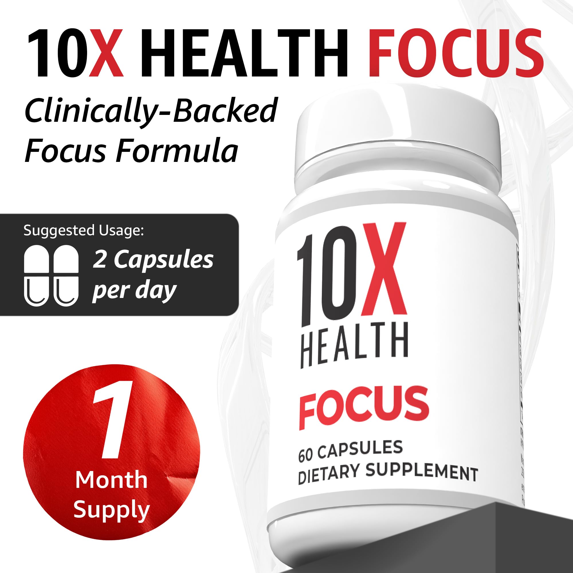 10X Health System Ginkgo Biloba Focus Supplement ingredients list
