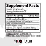 10X Health System Ginkgo Biloba Focus Supplement with herbal supplements