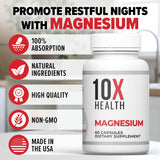 10X Health System Magnesium Citrate Capsules opened bottle