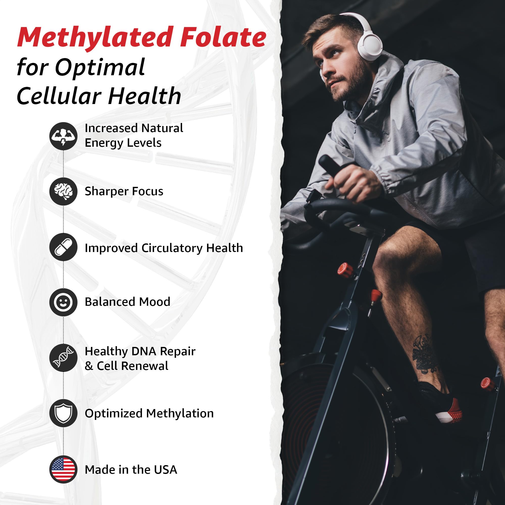 10X Health System Methylfolate Supplement capsules close-up