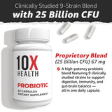 10X Health System Probiotic Capsules capsules close-up