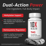 10X Health System TMG Supplement back view with ingredient list