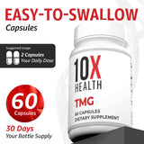 10X Health System TMG Supplement with a measuring spoon
