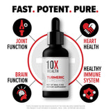 10X Health System Turmeric Curcumin Supplement liquid dropper