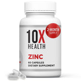 10X Health System Zinc Supplement 30mg bottle front view