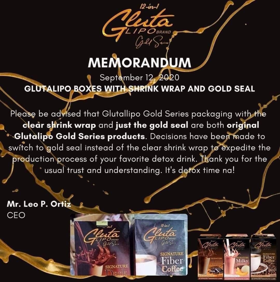 12-in-1 Glutalipo Milky Melon sachet showing 25g serving size