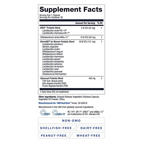 1MD Nutrition BiomeMD Probiotic Supplement capsule close-up