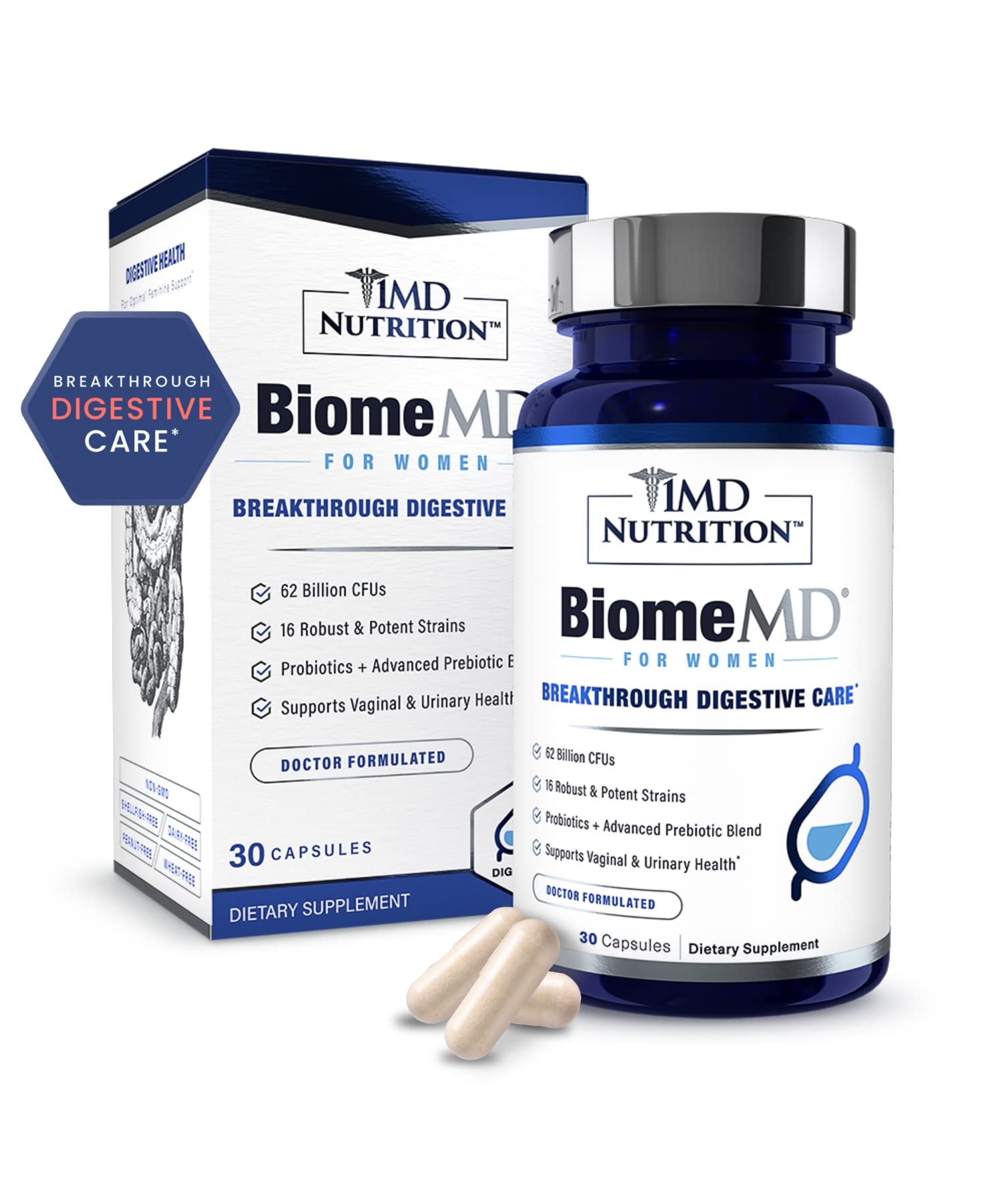 1MD Nutrition BiomeMD Probiotic Supplement front view