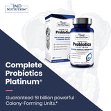 1MD Nutrition Complete Probiotics Platinum capsules in a hand