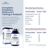 1MD Nutrition Complete Probiotics Platinum capsules on a wooden table