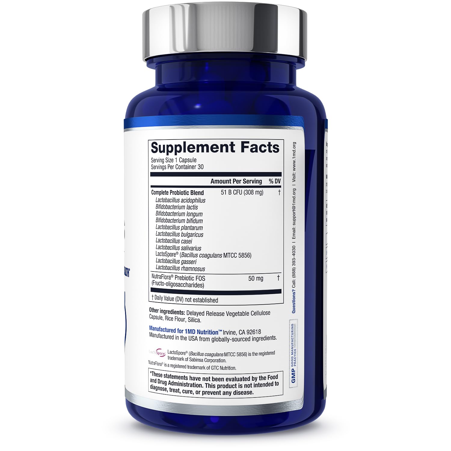 1MD Nutrition Complete Probiotics Platinum product packaging
