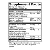 1MD Nutrition LiverMD Milk Thistle Supplement capsules in bottle