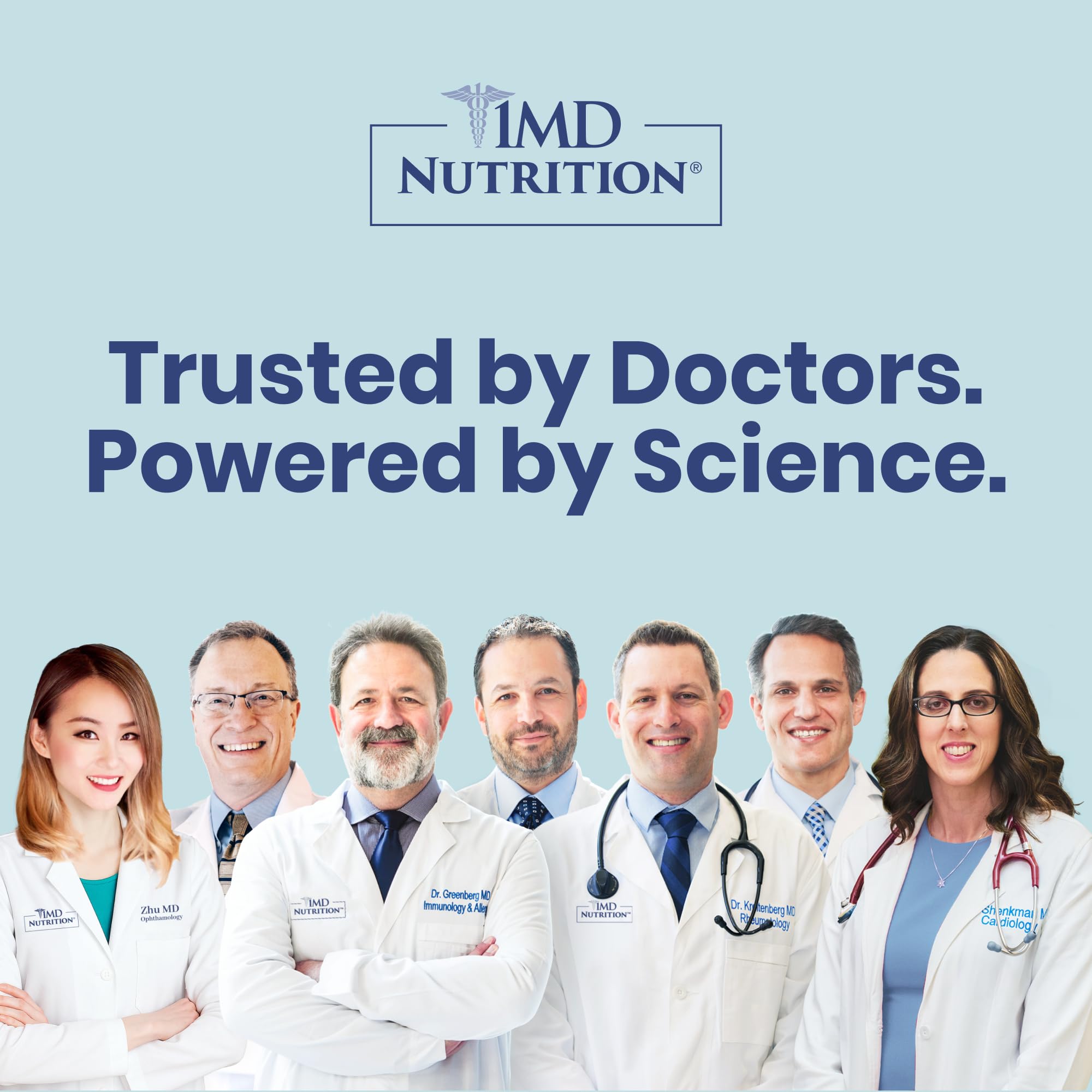 1MD Nutrition MultiVitMD multivitamins displayed with other health supplements