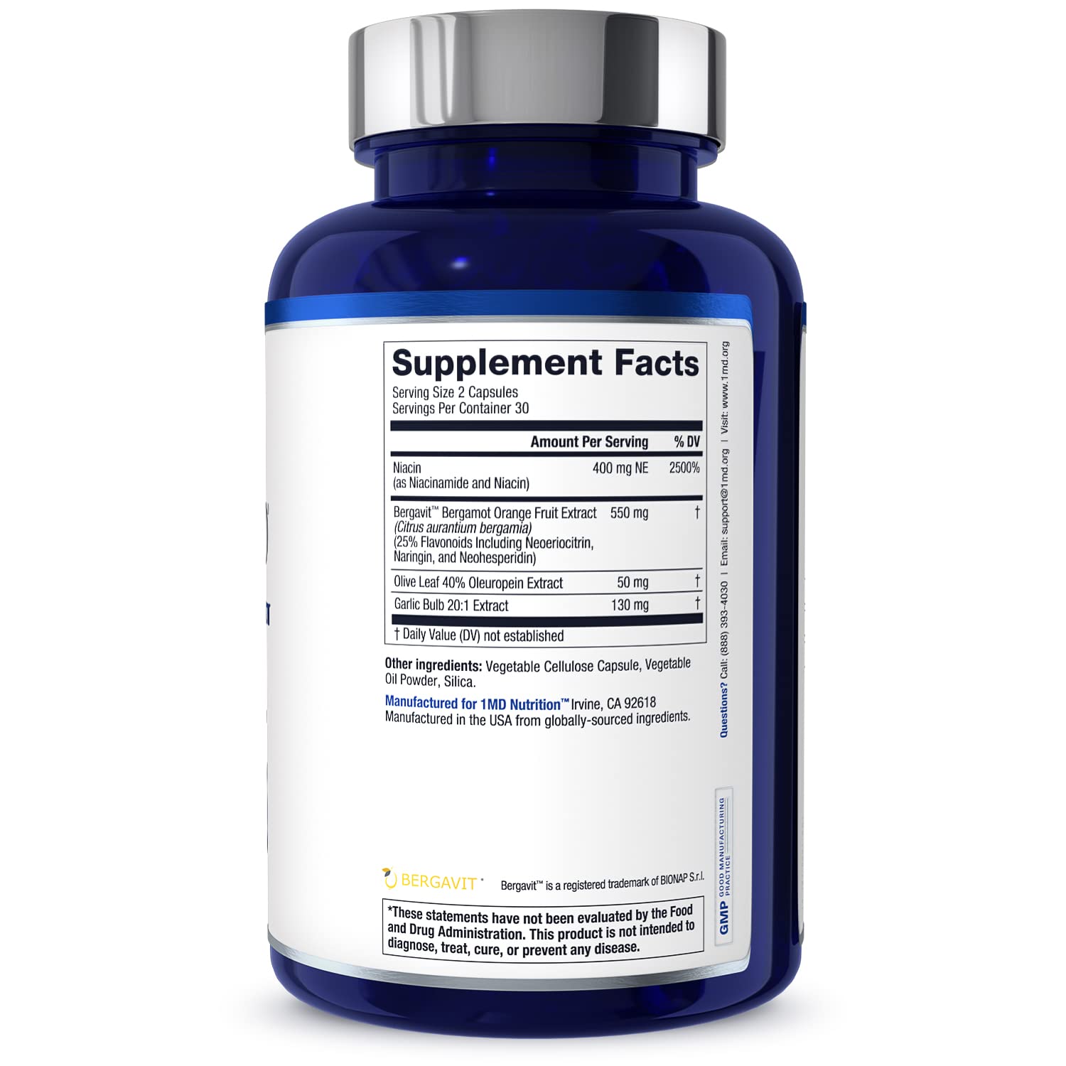 1MD Nutrition Niacin B3 Supplement lifestyle scene with healthy foods