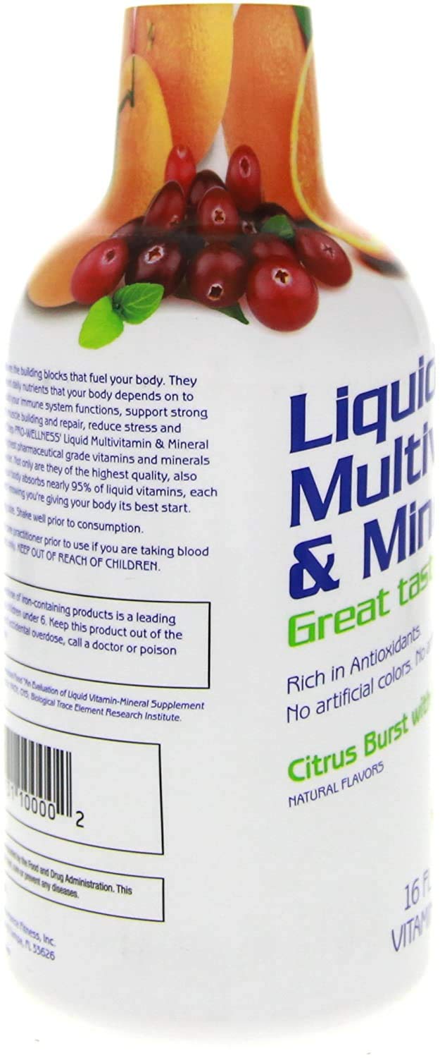 1st Step for Energy Liquid Multivitamin & Mineral Citrus Burst nutritional information