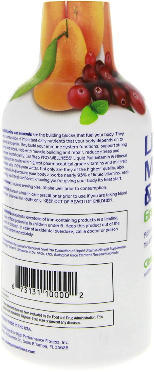 1st Step for Energy Liquid Multivitamin & Mineral Citrus Burst packaging