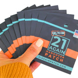 21 AGAIN use Patch front view showing packaging