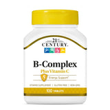 21st Century B Complex with Vitamin C 100 Tablets front view